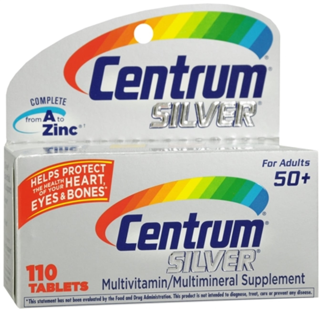 Centrum Silver Adult 50+ Multivitamin Tablets, 110 Ct