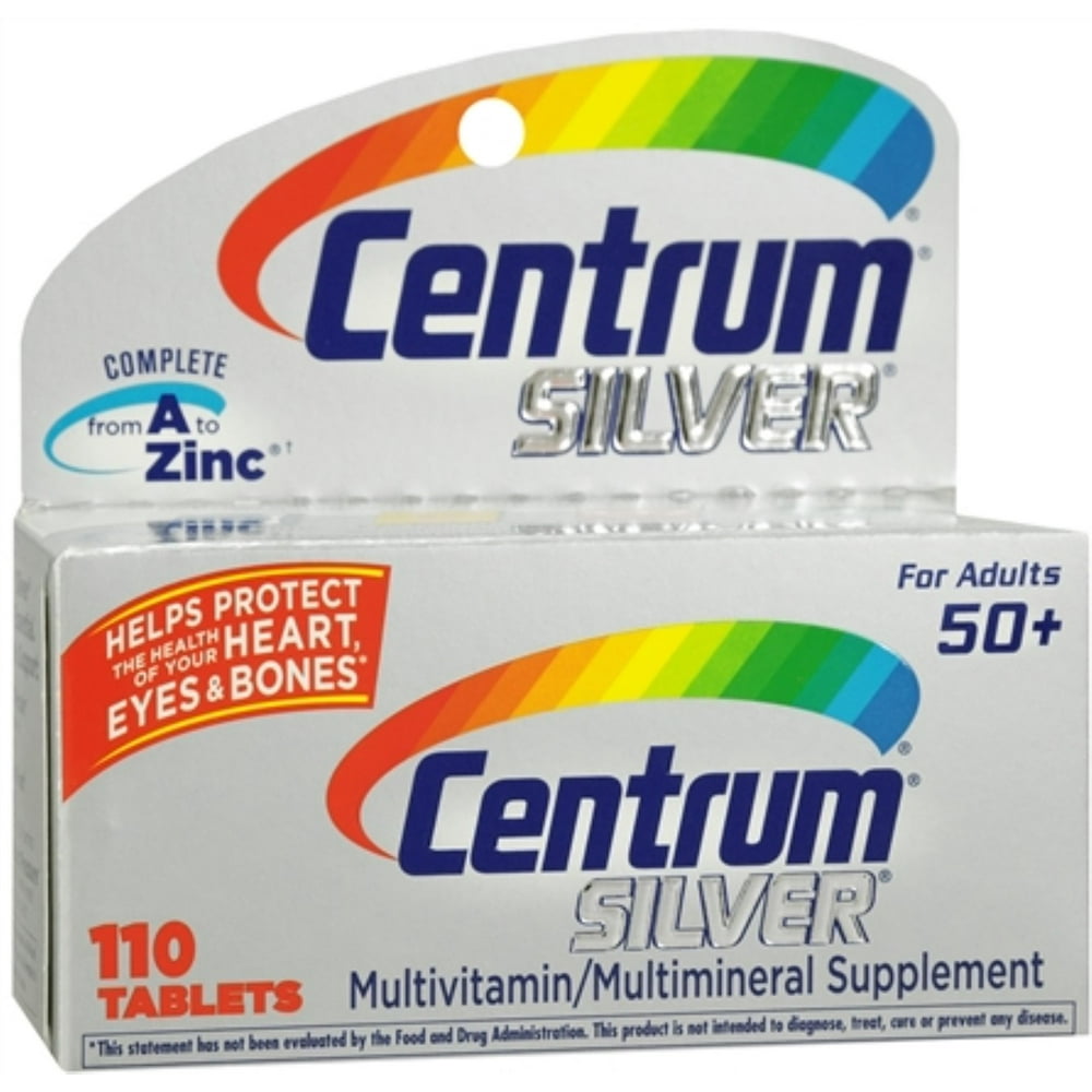 Centrum Silver Adult 50+ Multivitamin Tablets, 110 Ct