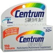 Centrum Silver Adult Multivitamin Supplement Tablets, 110 Tablets (Pack of 4)