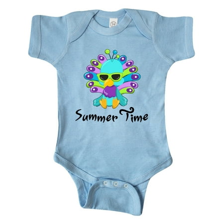 

Inktastic Summer Time- Cute Peacock in Sunglasses Gift Baby Boy or Baby Girl Bodysuit