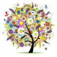 thumbnail image 2 of Floral Tree Beautiful Wall Decal by Wallmonkeys Peel and Stick Graphic (36 in H x 36 in W) WM60592, 2 of 4