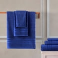thumbnail image 5 of Hawmam Linen Bathroom Set - Royal Blue - 6 Piece Set Includes 2 Bath Towels, 2 Hand Towels, 2 Washcloths - Soft, Plush, Quickdry, Super Absorbent - 100% Turkish Cotton, Hotel Quality, Eco Friendly, 5 of 6