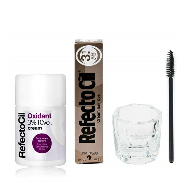 Refectocil KIT Brow Dye + Oxidant 3 + Mixing Dish + Brush Light