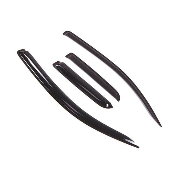 Tuningpros WD2-462 Outside Mount Window Visor Deflector Rain Guard Dark Smoke 4 Pcs Set For 2007-2016 Toyota Tundra Double Cab
