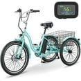 thumbnail image 6 of ABORON 7 Speed Electric Tricycle for Adults 24"/26", 350W 3 Wheel E-Bike 36V 14.5Ah, Electric Trike for Seniors with Rear Basket, 24km/h(15mph), 6 of 16