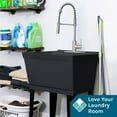 thumbnail image 3 of Tehila Black Freestanding Floor Mount Utility Sink with Stainless Pull-Down Faucet for Laundry Room, 3 of 10