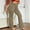 Khaki, variant on High Waist Wide Leg Elegant Double Button Slant Pocket Women Bottoms Work Pants