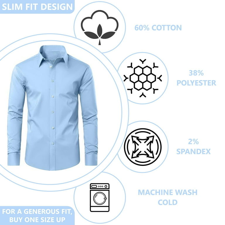 galaxy by harvic dress shirts $48 Galaxy By Harvic Men's Blue Slim-Fit Button-Down Dress Shirt Size Small