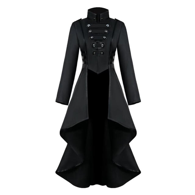 Chaqueta Vintage Frac Steampunk Gothik Zulema para Mujer Esmoquin Negro L