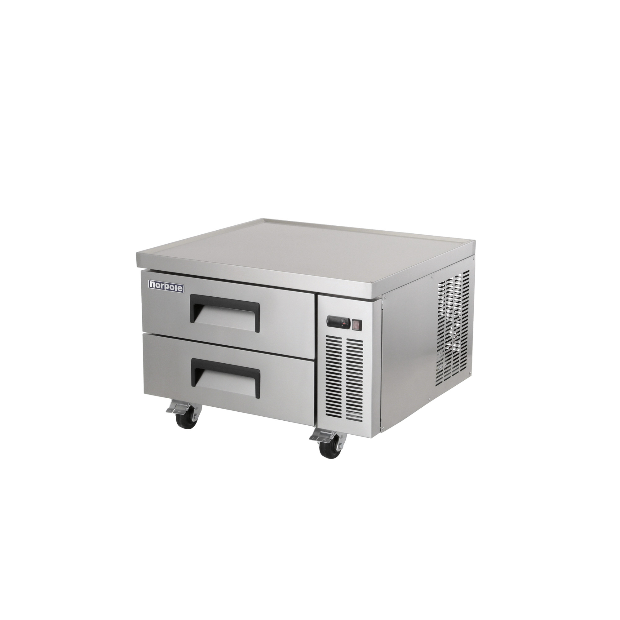 Norpole 36 in. W 6.5 cu. ft. Chef Base Commercial Specialty Refrigerator in Stainless Steel in Stainless Steel