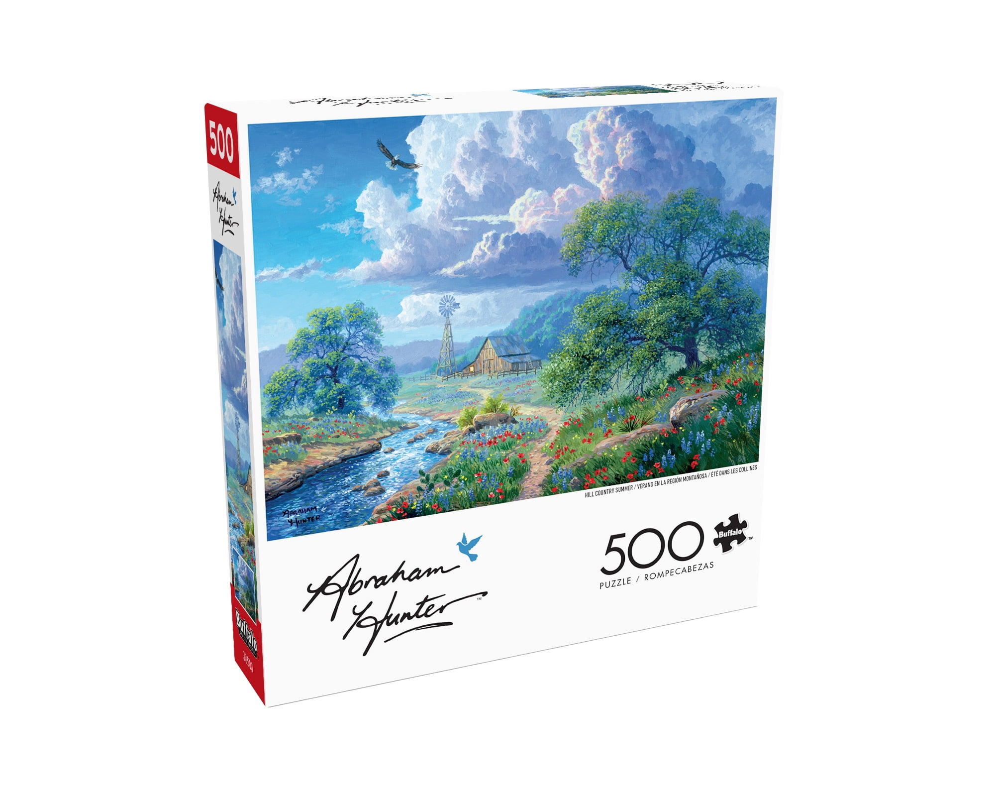 Buffalo Games Hill Country Summer 500-Piece Interlocking Jigsaw Puzzle for Adults Ages 14-99 Years