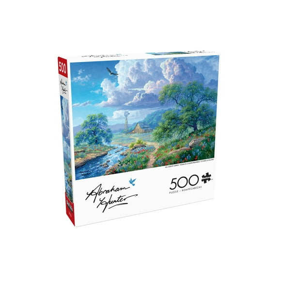 Buffalo Games Hill Country Summer 500-Piece Interlocking Jigsaw Puzzle for Adults Ages 14-99 Years