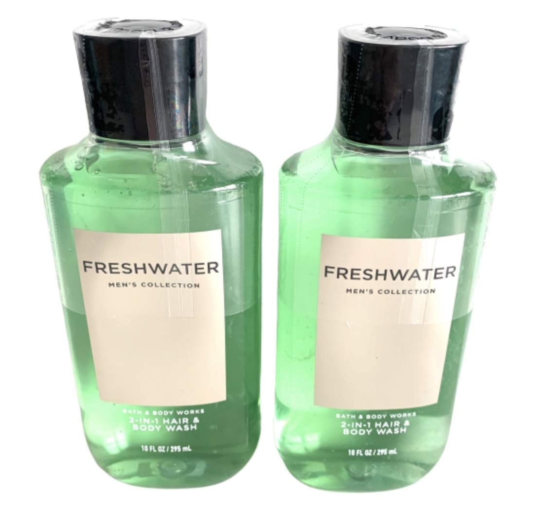 Bath and Body Works Men's Collection FRESHWATER 3-in-1 Hair, Face