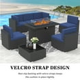 thumbnail image 4 of Sunny Hill 8 Steel All Weather Outdoor Conversation Sets with Sofas and Table, Navy Blue, 4 of 7