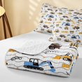 thumbnail image 4 of Erosebridal Vintage Truck Twin Quilt Set, Gray Twin Coverlet Set, Vintage Trucks Gray 2pcs 1 Bedspread and 1 Pillowcase, 4 of 7