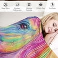 thumbnail image 3 of Orinice Colorful Horse Blanket - Soft &amp; Lightweight Cozy  Throw Blanket - Plush Warm Blankets for Sofa, Travel, Bedroom, Home Decor - Ideal Gifts for Adults Kids Women Men  40x50in, 3 of 6