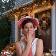 thumbnail image 3 of PMU Thanksgiving Pioneer Bonnet Hat, Red & White Adult Costume Pack of 6, 3 of 7