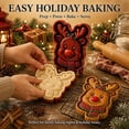 thumbnail image 6 of 9-Design Christmas Mini Pie Mold Collection, Reusable Holiday Mini Pie Molds, Mini Hand Pie Molds For Baking, 6 of 8