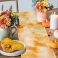 thumbnail image 4 of Watercolor Orange Cotton Linen Table Runner, Washable Table Runners for Kitchen, Dining Room, Holiday, Home Party Table Decor, 13x108 Inches, 4 of 9
