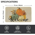 thumbnail image 3 of Fall Pumpkins Decoration Door Mats Outdoor Entrance Home, Welcome Autumn Colorful Front Doormat Rug Rubber Non-Slip Inside Entrance Floor Mat 17 x 29 Inch DM164, 3 of 6