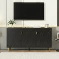 thumbnail image 4 of 65" Modern TV Stand with 3 Doors & Adjustable Shelves​ – Scandinavian Style Media Console for 70" TVs, Entertainment Center with Metal Legs, 4 of 18