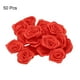 thumbnail image 3 of Uxcell 50 piezas de rosas de cinta de 3 cm para manualidades, flores de tela artificiales, rojas, 3 of 5