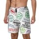 thumbnail image 1 of Balery Stamp Set Collection Bañador para hombre, shorts de playa de secado rápido con entrepierna y forro de compresión-XX-Large, 1 of 6