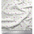 thumbnail image 1 of Soimoi White Poly Georgette Fabric Text & Wine Glass Bar Printed Craft Fabric by the Yard 42 Inch Wide, 1 of 5