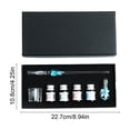 thumbnail image 3 of Btomtd Flower Glass Pen Set Include Multiple 20ml Ink Bottles Pen Rack Brush Washing Cup With Crystal Glass Ideal Gift For Birthday Festival, 3 of 7
