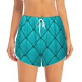 thumbnail image 2 of Logiee Diamond Shaped Print Women 2 in 1 Running Shorts,High Waisted Athletic Shorts,Gym Workout Shorts with Liner Pockets-XX-Large, 2 of 7