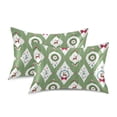 thumbnail image 3 of Ryvnso Satin Pillowcase Christmas Reindeer and Wreath Pillow Cases Standard Size 30x20in, 3 of 6
