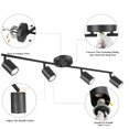 thumbnail image 4 of BoostArea LED 4 Light Track Lighting Kit, Black 4 Way Ceiling Spot Lighting, Flexibly Rotatable Light Head for Kitchen, Living Ro, 4 of 7