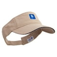 thumbnail image 4 of Diver Icon Embroidered Prostyle Cotton Twill Washed Visor - Khaki Navy OSFM, 4 of 5