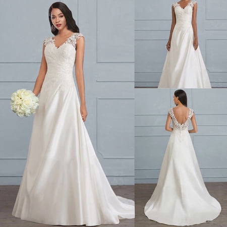 Woman Pure Lace Splicing Hollow Backless Dress Toasting Wedding Gown ...