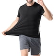thumbnail image 4 of Yaoyar Men's Short Sleeve Workout Shirts Dry Fit Lightweight Athletic T-Shirts Running Gym Summer Sun Shirt, 4 of 8