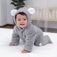 thumbnail image 5 of Baby Fleece Jumpsuits Long Sleeve Button Baby Cartoon Animal Romper Onesie Pajamas Baby Outerwear for Dress Up Party 9-12 Months, 5 of 7