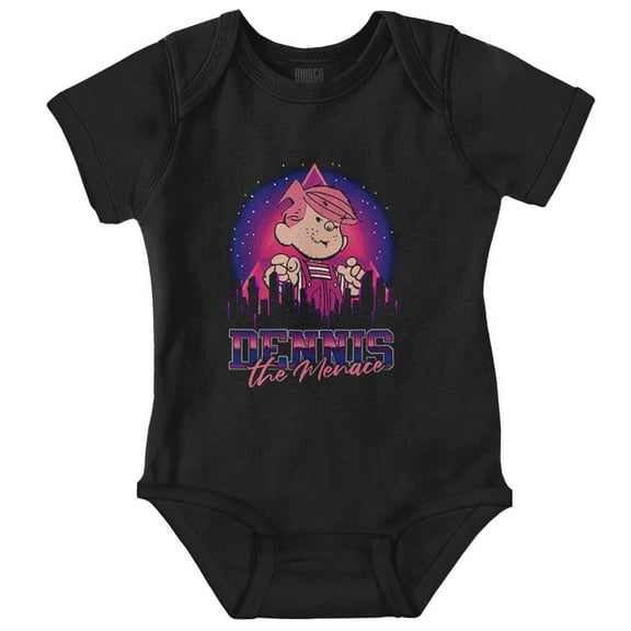 Dennis The Menace City Skyline Romper Boys or Girls Infant Baby Brisco Brands NB