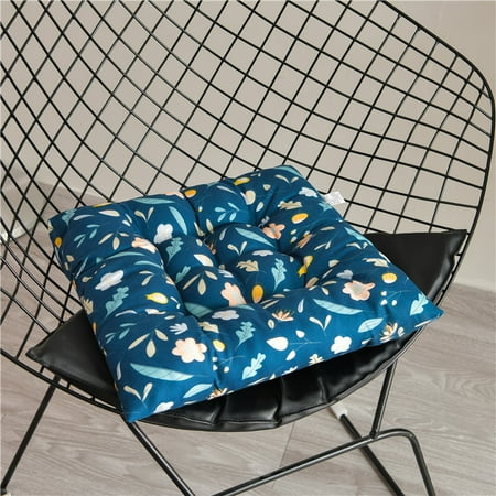 

Namzi 2pcs Cushion Garden Terrace Home Kitchen Office Thick Comfortable Cushion 15.74*15.74inch (Blue B)