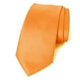 thumbnail image 2 of Mens Wedding Tie 5 PK Solid Color Business Ties 3.5" Satin Finish, 2 of 3
