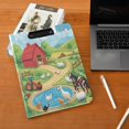 thumbnail image 6 of Iauyy Foldable Binder Clipboard, Waterproof & Scratch-Resistant, Dual Metal Clips, Holds 80 Sheets, 1 Pack,A Vibrant Farm, 6 of 8