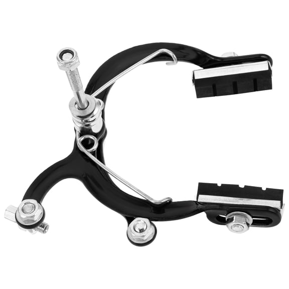 Pawsdot Durable Black Front Brake Caliper, Metal, Easy Install, for Bicycles