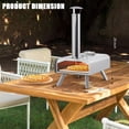 thumbnail image 3 of 12-pulgada portable outdoor stainless steel wood pellet pizza oven - comes con pizza stone, almacenamiento bag, pizza peel, y foldable legs. ideal backyard, camping, y outdoor cooking (silver), 3 of 6