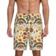 thumbnail image 1 of Balery Mushrooms And Rainbows Peace Pantalones cortos de pijama de punto de algodón para hombre con cinturilla y bolsillos-3X-Large, 1 of 6