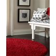thumbnail image 2 of Unique Loom 3151451 5 x 5 ft. Solid Shag Round Rug, Tiger Orange, 2 of 2