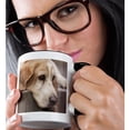 thumbnail image 2 of 3drose, Houston, Texas, Usa. Sad and Bored Elderly Basset Hound Resting., 15oz Two-tone Black Mug, 2 of 6