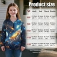 thumbnail image 7 of Uorisanigo Kids Sweatshirt Girls Soft Universe Swirl Half Zip Pullover Sweatshirt Oversized Long Sleeve Zipper Sweatshirts Fashion Fall Winter Clothes Quarter Zipper Pullover Shirts, 7 of 7