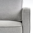 thumbnail image 3 of Mellow Hana Modern Upholstered Linen Fabric Sofa with Armrest Pockets, Heather Grey, 3 of 7