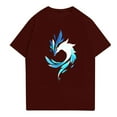 thumbnail image 3 of NAMTYQX Mens Graphic T-Shirts Round Neck Casual Short Sleeve Soft Plus Size Boho Patterned Cozy Loose Lightweight True Classic Tees Wine Size 4XL, 3 of 5