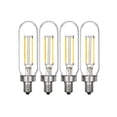 thumbnail image 2 of GE 25-Watt EQ T8 Clear Candelabra Base (E-12) Dimmable LED Light Bulb, Pack of 4, 2 of 9
