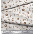thumbnail image 3 of Soimoi Georgette Viscose Fabric Chick,Egg & Rabbit Animal Printed Fabric 1 Yard 42 Inch Wide, 3 of 3